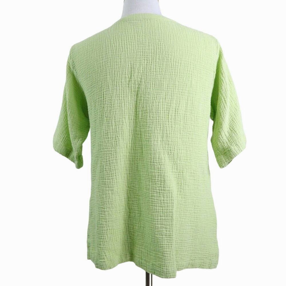Soft Surroundings Size M Araza Gauze Tunic 2ek38 Green Altered - Picture 4 of 9